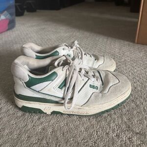 New Balance 550 Men’s White & Green Low-Top Sneakers